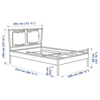 Pat Ikea Bjorksnas Luroy 160 x 200 cm / Masiv / Wood photo 10