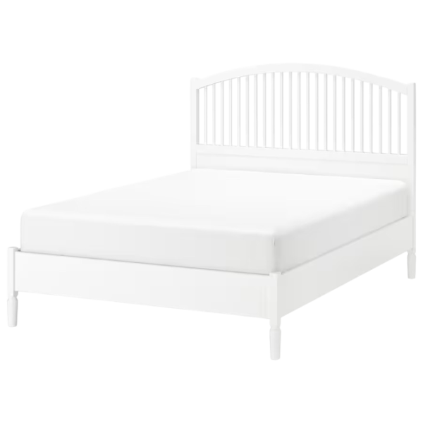 Кровать Ikea Tyssedal Lindbaden 160 x 200 см / Шпон / Белый photo 1
