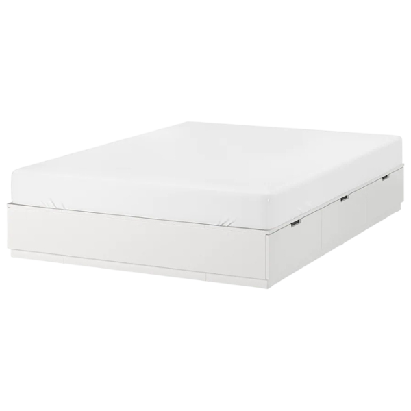 Кровать Ikea Nordli 140 x 200 см / Шпон / Белый photo 1