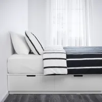 Кровать Ikea Nordli 140 x 200 см / Шпон / Белый photo 4