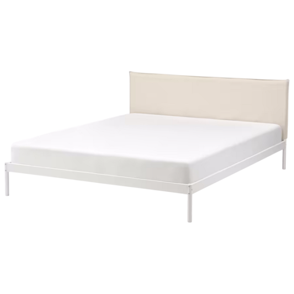 Кровать Ikea Kleppstad 140 x 200 см / Шпон / Белый photo 1