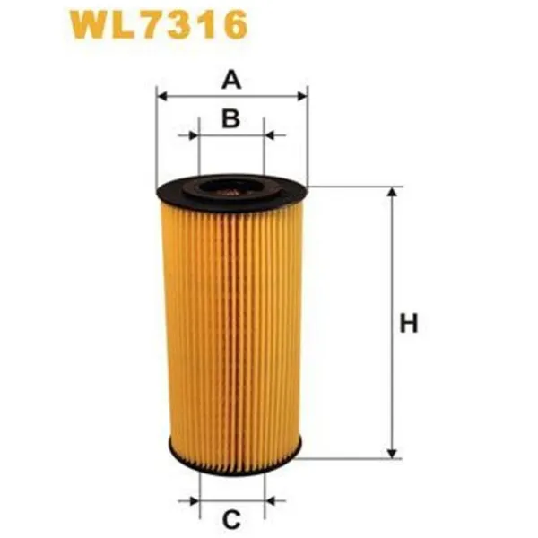 Filtru de ulei Wix Filters WL7316 WX-WL7316 photo 2 Filtru de ulei Wix Filters WL7316 WX-WL7316 photo 2