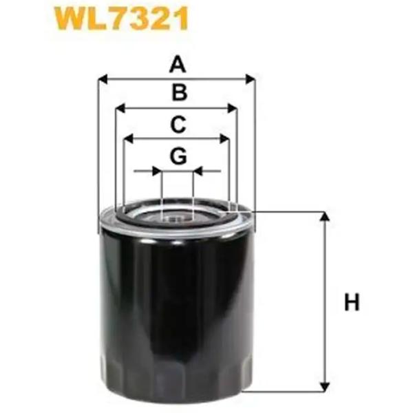 Filtru de ulei Wix Filters WL7321 WX-WL7321 photo 2 Filtru de ulei Wix Filters WL7321 WX-WL7321 photo 2