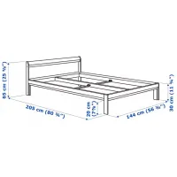 Кровать Ikea Neiden Lindbaden 140 x 200 см / Массив / Сонома photo 6