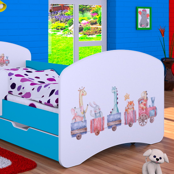 Детская кровать Happy Babies Happy Pastel Animals L06 90 x 180 см / Щит / Синий photo 4 Детская кровать Happy Babies Happy Pastel Animals L06 90 x 180 см / Щит / Синий photo 4