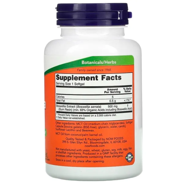 Supliment alimentar Now Foods Boswellia Extract 90 photo 2