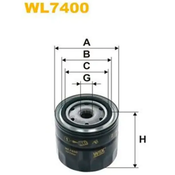 Масляный фильтр Wix Filters WL7400 WX-WL7400 photo 2 Масляный фильтр Wix Filters WL7400 WX-WL7400 photo 2