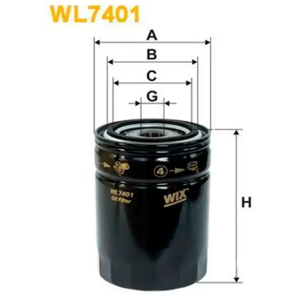 Масляный фильтр Wix Filters WL7401 WX-WL7401 photo 2 Масляный фильтр Wix Filters WL7401 WX-WL7401 photo 2
