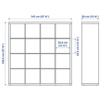 Etajeră Ikea Kallax 147 x 147 x 39 cm / PAL / White photo 7