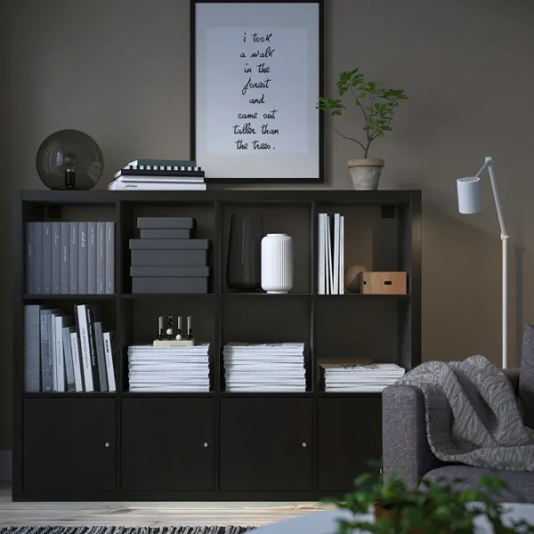 Стеллаж Ikea Kallax 112 x 147 x 39см cm / ДСП меламин / Черный Коричневый photo 3