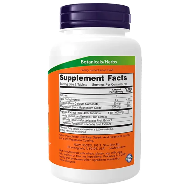 Supliment alimentar Now Foods Triphala 120 photo 2 Supliment alimentar Now Foods Triphala 120 photo 2