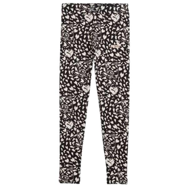 Colanți sport pentru fete Puma Flaming Love Aop Strâns / Black photo 1 Colanți sport pentru fete Puma Flaming Love Aop Strâns / Black photo 1