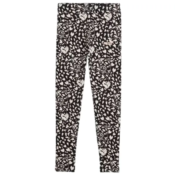 Colanți sport pentru fete Puma Flaming Love Aop Strâns / Black photo 1 Colanți sport pentru fete Puma Flaming Love Aop Strâns / Black photo 1