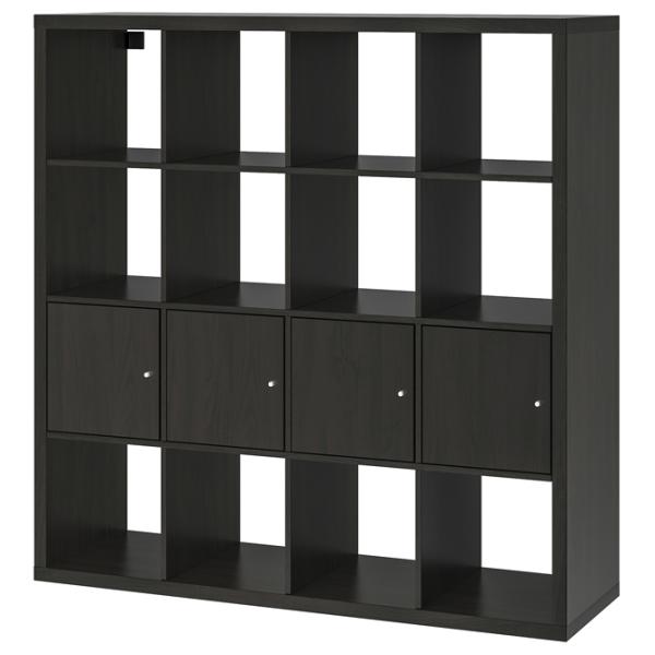 Стеллаж Ikea Kallax 147 x 147 x 39см cm / ЛДСП / Черный Коричневый photo 1