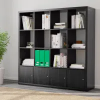 Стеллаж Ikea Kallax 147 x 147 x 39см cm / ЛДСП / Черный Коричневый photo 3