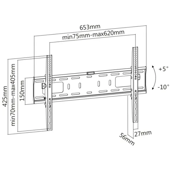 Suport TV Reflecta Plano Flat 70-6040T VESA 600 x 400 mm photo 8