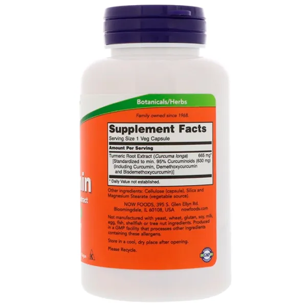 Supliment alimentar Now Foods Turmeric Curcumin 60 photo 2 Supliment alimentar Now Foods Turmeric Curcumin 60 photo 2