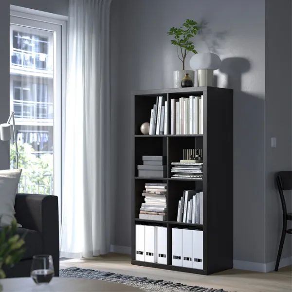 Стеллаж Ikea Kallax 147 x 77 x 39см cm / ЛДСП / Черный Коричневый photo 3