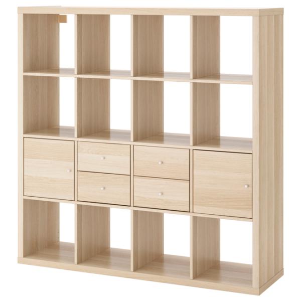 Стеллаж Ikea Kallax 147 x 147 x 39см cm / ЛДСП / Выбеленный дуб photo 1