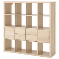 Стеллаж Ikea Kallax 147 x 147 x 39см cm / ЛДСП / Выбеленный дуб