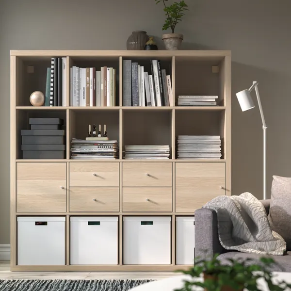 Стеллаж Ikea Kallax 147 x 147 x 39см cm / ЛДСП / Выбеленный дуб photo 4