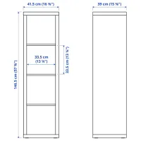 Стеллаж Ikea Kallax 147 x 42 x 39см cm / ЛДСП / Черный Коричневый photo 2