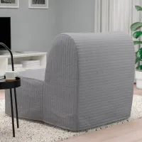 Fotoliu extensibil Ikea Lycksele Havet Black Light Gray photo 4