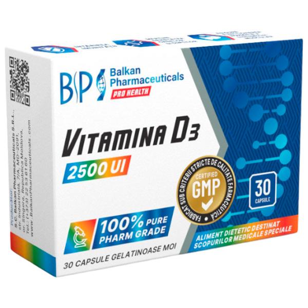 Vitamine Balkan Pharmaceuticals D3-BP 2500 UI 30 photo 1 Vitamine Balkan Pharmaceuticals D3-BP 2500 UI 30 photo 1