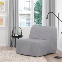 Fotoliu extensibil Ikea Lycksele Lovas Black Gray photo 2