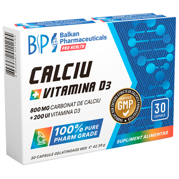 Vitamine Balkan Pharmaceuticals CALCIU + VIT. D3 30 photo 1 Vitamine Balkan Pharmaceuticals CALCIU + VIT. D3 30 photo 1
