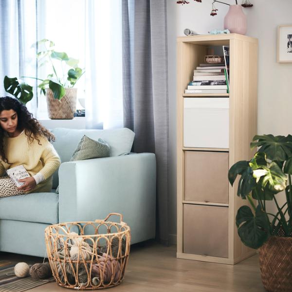 Стеллаж Ikea Kallax 147 x 42 x 39см cm / ЛДСП / Выбеленный дуб photo 3