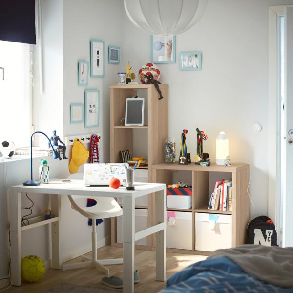 Стеллаж Ikea Kallax 147 x 42 x 39см cm / ЛДСП / Выбеленный дуб photo 4