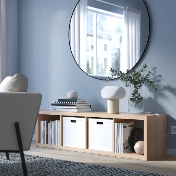 Стеллаж Ikea Kallax 147 x 42 x 39см cm / ЛДСП / Выбеленный дуб photo 5