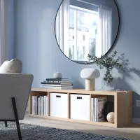 Стеллаж Ikea Kallax 147 x 42 x 39см cm / ЛДСП / Выбеленный дуб photo 5