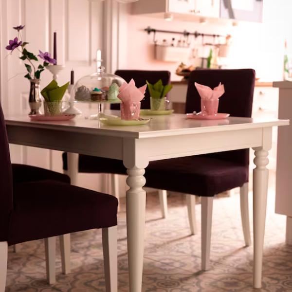 Masă de bucătărie extensibilă Ikea Ingatorp PAL/ White photo 5