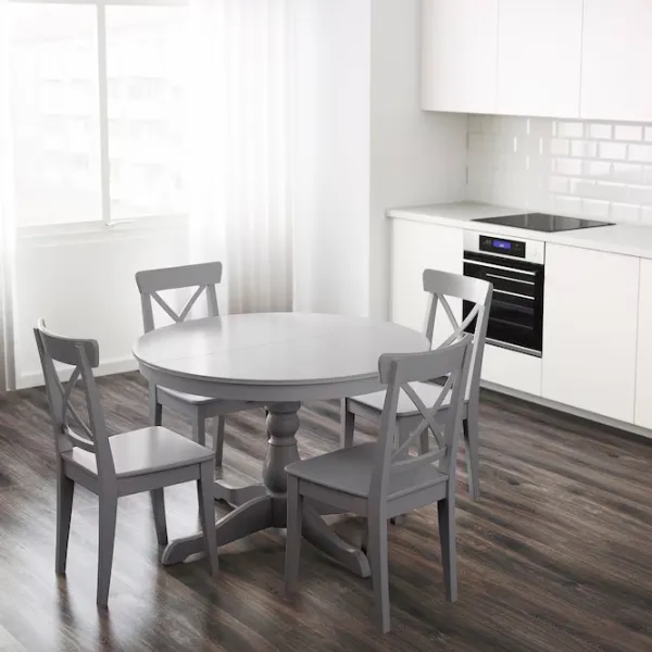 Masă de bucătărie extensibilă Ikea Ingatorp PAL/ Gray photo 2