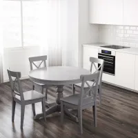 Masă de bucătărie extensibilă Ikea Ingatorp PAL/ Gray photo 2
