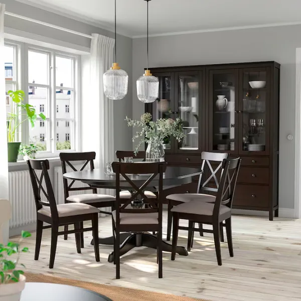 Masă de bucătărie extensibilă Ikea Ingatorp PAL/ Black photo 2