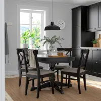 Кухонный стол раскладной Ikea Ingatorp ДСП/ Черный photo 3