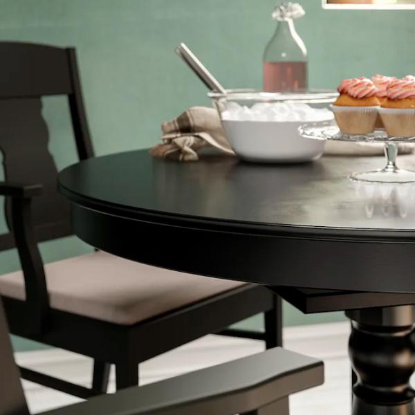 Masă de bucătărie extensibilă Ikea Ingatorp PAL/ Black photo 6