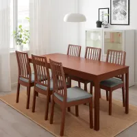 Кухонный стол раскладной Ikea Ekedalen ДСП/ Коричневый photo 3