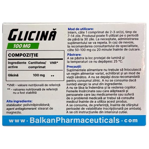 Vitamine Balkan Pharmaceuticals Glycine 60 photo 2 Vitamine Balkan Pharmaceuticals Glycine 60 photo 2
