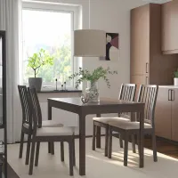 Masă de bucătărie extensibilă Ikea Ekedalen PAL/ Dark Brown photo 2