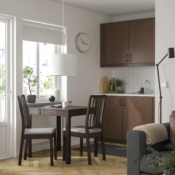 Кухонный стол раскладной Ikea Ekedalen ДСП/ Тёмно-коричневый photo 2