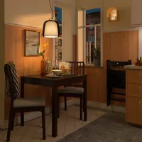 Masă de bucătărie extensibilă Ikea Ekedalen PAL/ Dark Brown photo 4