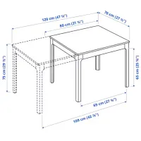 Masă de bucătărie extensibilă Ikea Ekedalen PAL/ Brown photo 5