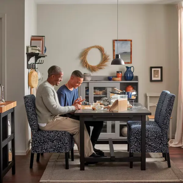 Кухонный стол раскладной Ikea Nordviken ДСП/ Черный photo 2