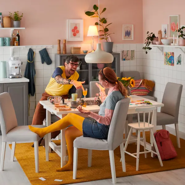 Masă de bucătărie extensibilă Ikea Nordviken PAL/ White photo 2