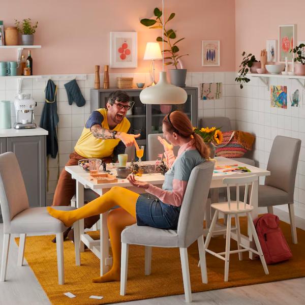 Masă de bucătărie extensibilă Ikea Nordviken PAL/ White photo 2