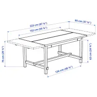 Masă de bucătărie extensibilă Ikea Nordviken PAL/ White photo 4
